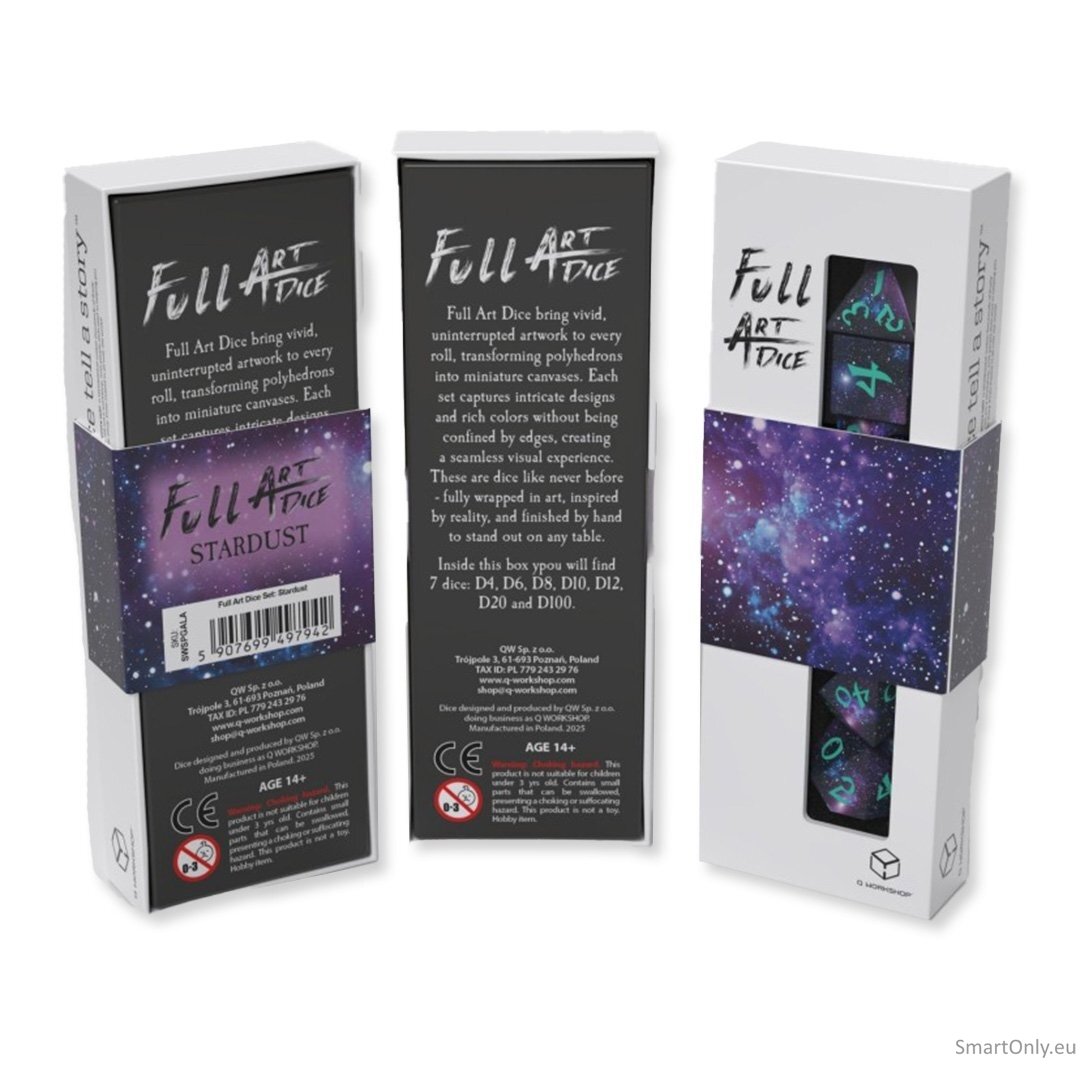 Full Art Dice™ Stardust kauliukų rinkinys Q-WORKSHOP Full Art Dice™ Stardust kauliukų rinkinys Q-WORKSHOP