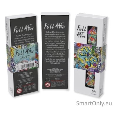 Full Art Dice™ Graffiti kauliukų rinkinys Q-WORKSHOP