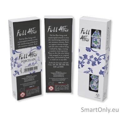 Full Art Dice™ Porcelain kauliukų rinkinys Q-WORKSHOP