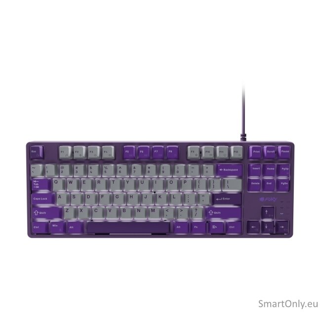 Fury | Kanabo K2 | Gaming Keyboard | Wired | US | Linear | Gray/Purple 6