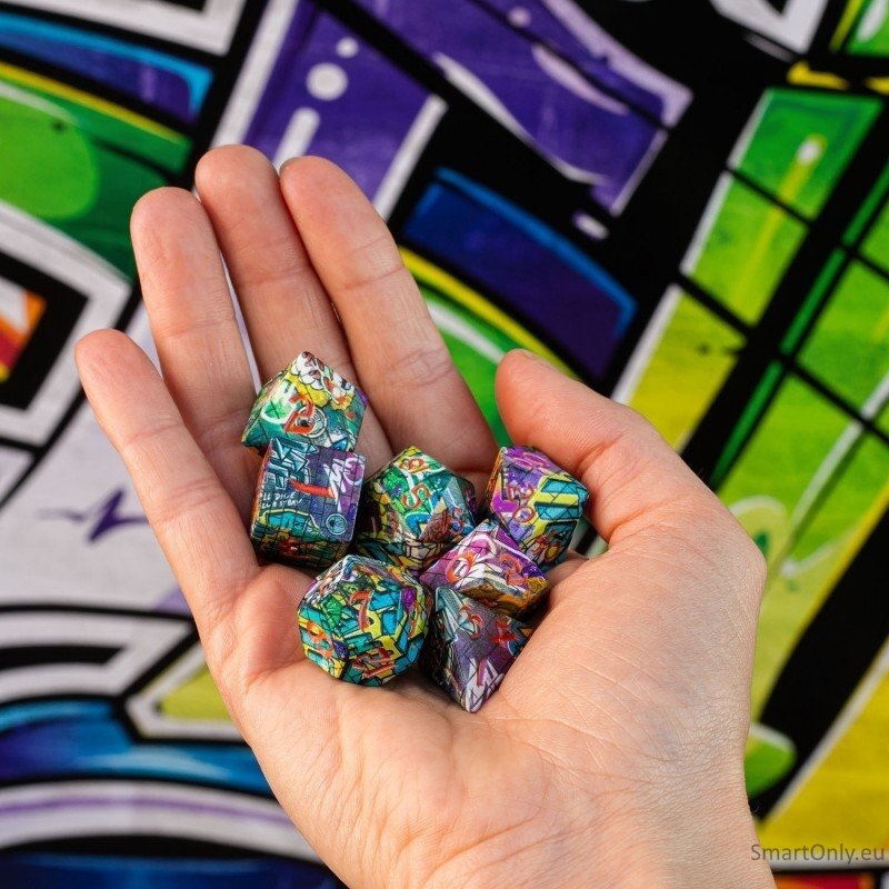 Full Art Dice™ Graffiti kauliukų rinkinys Q-WORKSHOP 4 Full Art Dice™ Graffiti kauliukų rinkinys Q-WORKSHOP 4