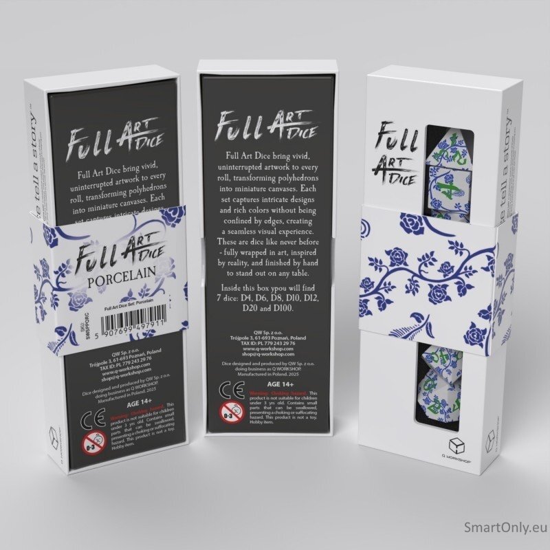 Full Art Dice™ Porcelain kauliukų rinkinys Q-WORKSHOP 6 Full Art Dice™ Porcelain kauliukų rinkinys Q-WORKSHOP 6