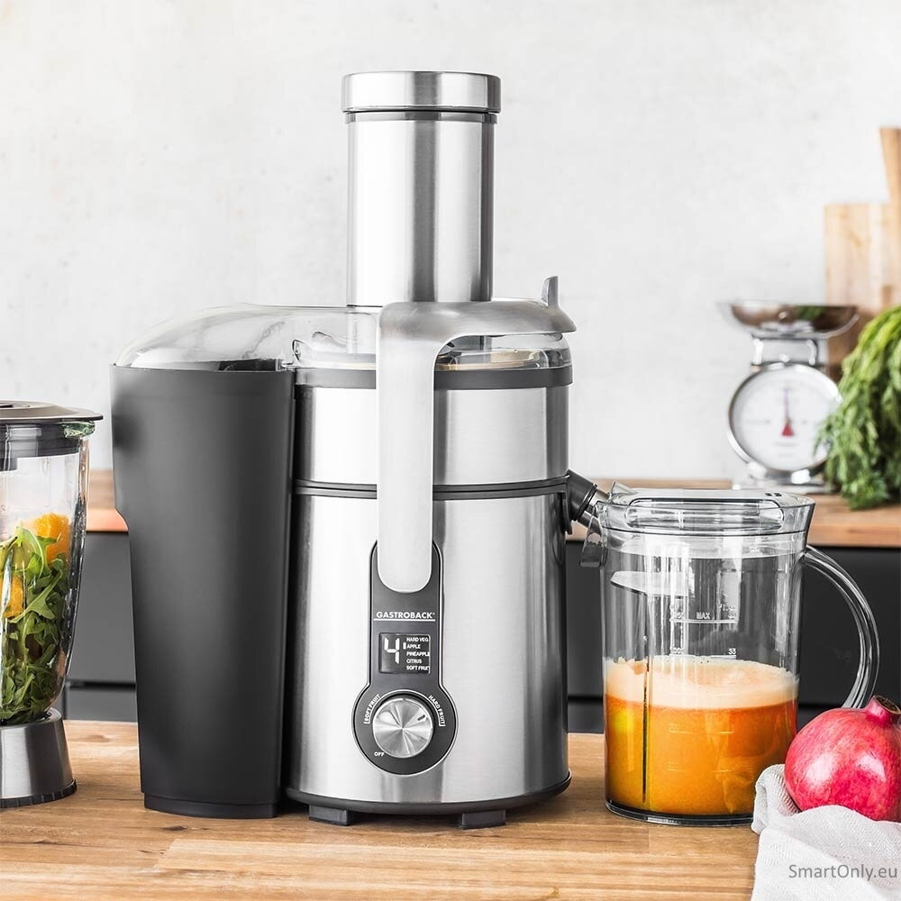 Gastroback Design Multi Juicer Digital Pro | 40153 | Type Multi juicer | Stainless steel/Black | 1500 W | Extra large fruit input | Number of speeds 5 3 Gastroback Design Multi Juicer Digital Pro | 40153 | Type Multi juicer | Stainless steel/Black | 1500 W | Extra large fruit input | Number of speeds 5 3