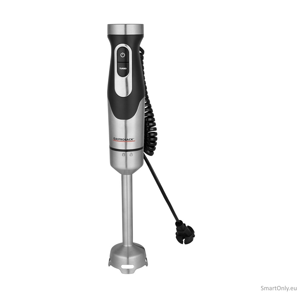 Gastroback Powermix Hand Blender FlexCord | 40968 | Hand Blender | 1500 W | Number of speeds 20 | Turbo mode | Silver/Black 1 Gastroback Powermix Hand Blender FlexCord | 40968 | Hand Blender | 1500 W | Number of speeds 20 | Turbo mode | Silver/Black 1