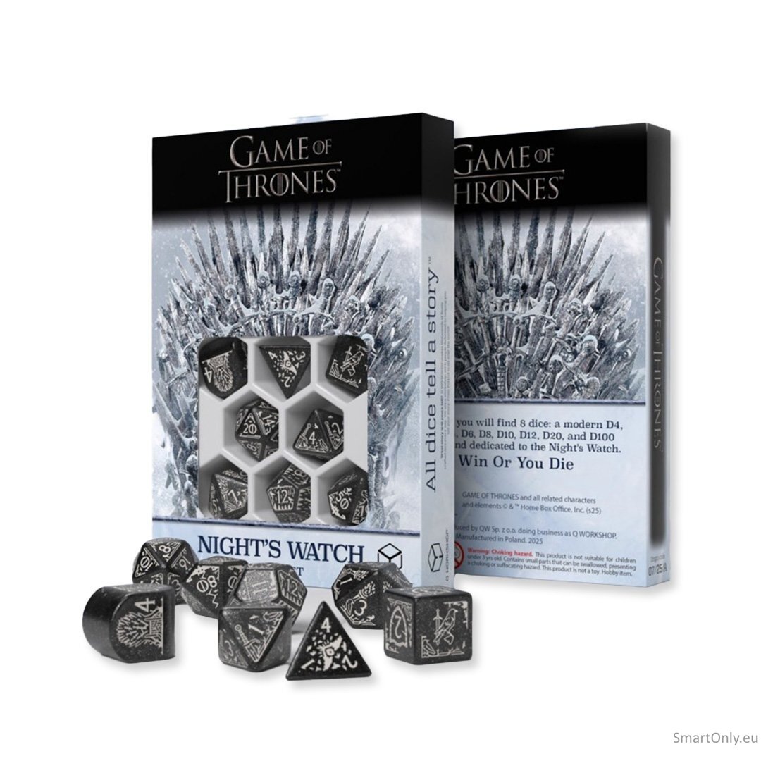 Game of Thrones. Night's Watch kauliukų rinkinys Q-WORKSHOP Game of Thrones. Night's Watch kauliukų rinkinys Q-WORKSHOP