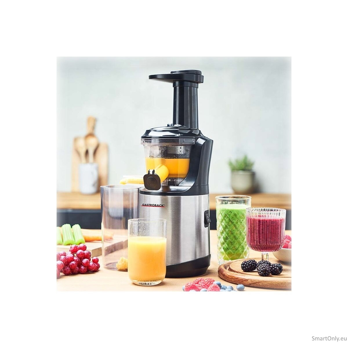 Gastroback Slow Juicer Advanced Vital | 40145 | Type Slow juicer | Stainless steel/Black | 150 W | Number of speeds 1 8