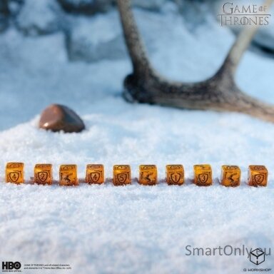 Game of Thrones. Baratheon kauliukų rinkinys 10xD6 Q-WORKSHOP