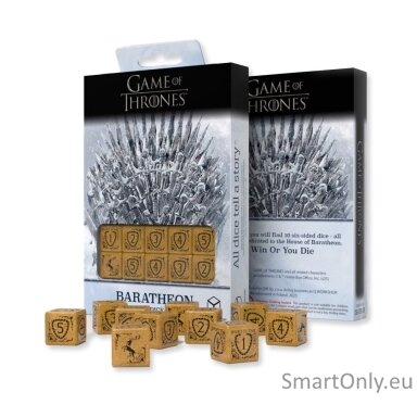 Game of Thrones. Baratheon kauliukų rinkinys 10xD6 Q-WORKSHOP