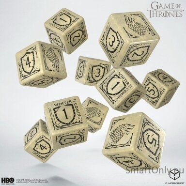 Game of Thrones. Stark kauliukų rinkinys 10xD6 Q-WORKSHOP