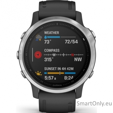 Smartwatch Garmin Fenix 6S Silver Black 1