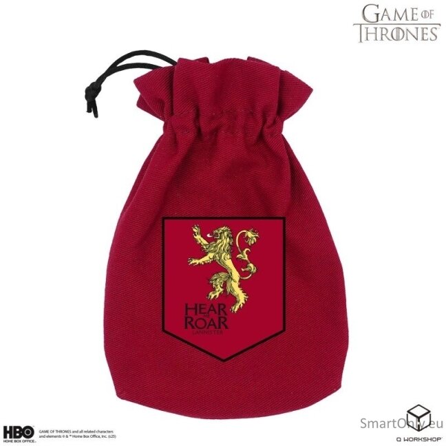 Game of Thrones. Lannister kauliukų maišelis Q-Workshop Game of Thrones. Lannister kauliukų maišelis Q-Workshop