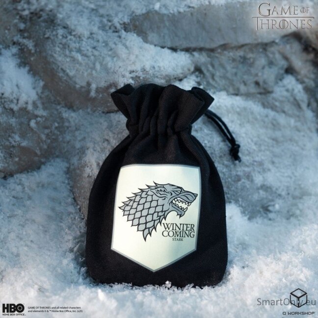 Game of Thrones. Stark kauliukų maišelis Q-Workshop 3 Game of Thrones. Stark kauliukų maišelis Q-Workshop 3