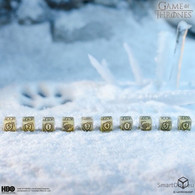 Game of Thrones. Stark kauliukų rinkinys 10xD6 Q-WORKSHOP 3