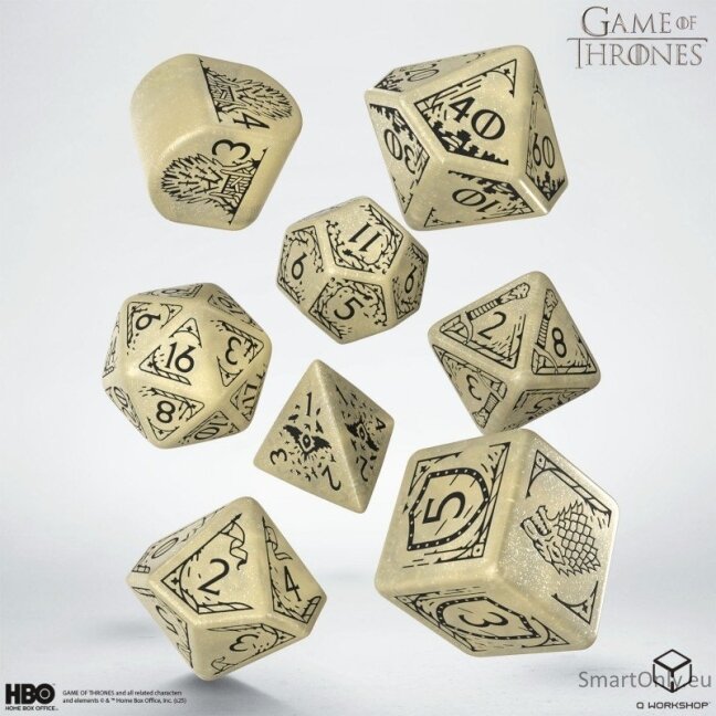 Game of Thrones. Stark kauliukų rinkinys Q-WORKSHOP 1 Game of Thrones. Stark kauliukų rinkinys Q-WORKSHOP 1