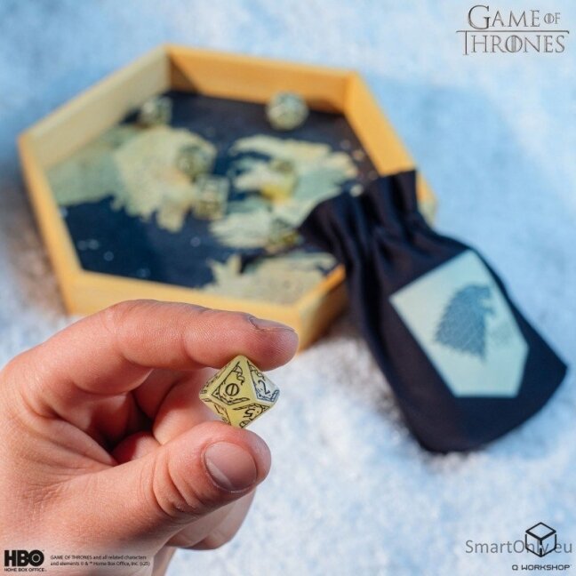 Game of Thrones. Stark kauliukų rinkinys Q-WORKSHOP 4 Game of Thrones. Stark kauliukų rinkinys Q-WORKSHOP 4