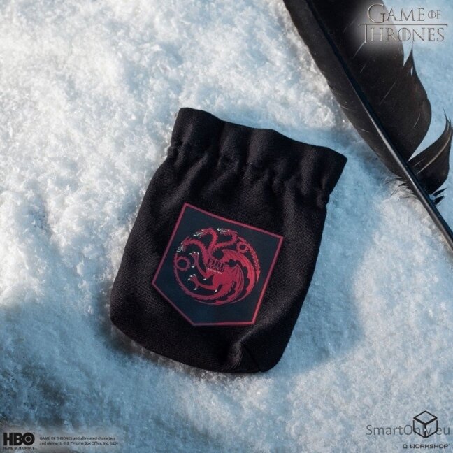 Game of Thrones. Targaryen kauliukų maišelis Q-Workshop 2 Game of Thrones. Targaryen kauliukų maišelis Q-Workshop 2
