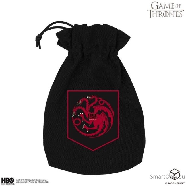 Game of Thrones. Targaryen kauliukų maišelis Q-Workshop Game of Thrones. Targaryen kauliukų maišelis Q-Workshop