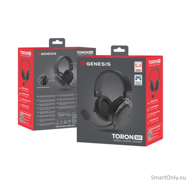 Gaming Headset | Toron 301 | Wired | Over-ear | Microphone | Black Gaming Headset | Toron 301 | Wired | Over-ear | Microphone | Black