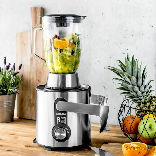 Gastroback Design Multi Juicer Digital Pro | 40153 | Type Multi juicer | Stainless steel/Black | 1500 W | Extra large fruit input | Number of speeds 5 5