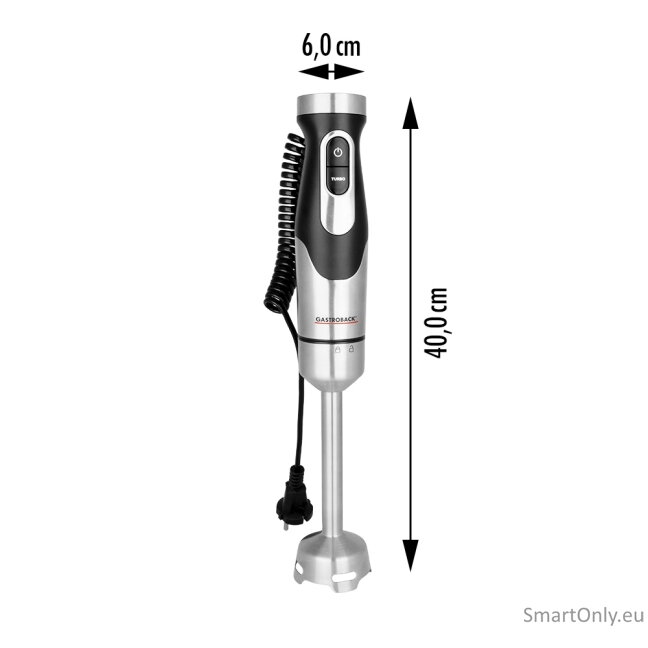 Gastroback Powermix Hand Blender FlexCord | 40968 | Hand Blender | 1500 W | Number of speeds 20 | Turbo mode | Silver/Black 13