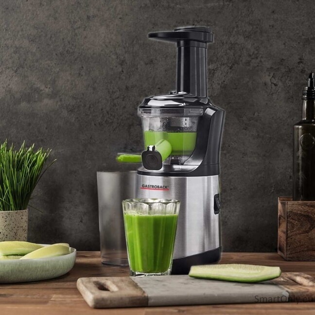 Gastroback Slow Juicer Advanced Vital | 40145 | Type Slow juicer | Stainless steel/Black | 150 W | Number of speeds 1 3 Gastroback Slow Juicer Advanced Vital | 40145 | Type Slow juicer | Stainless steel/Black | 150 W | Number of speeds 1 3