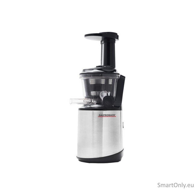 Gastroback Slow Juicer Advanced Vital | 40145 | Type Slow juicer | Stainless steel/Black | 150 W | Number of speeds 1 6 Gastroback Slow Juicer Advanced Vital | 40145 | Type Slow juicer | Stainless steel/Black | 150 W | Number of speeds 1 6