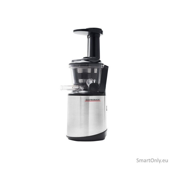 Gastroback Slow Juicer Advanced Vital | 40145 | Type Slow juicer | Stainless steel/Black | 150 W | Number of speeds 1 7 Gastroback Slow Juicer Advanced Vital | 40145 | Type Slow juicer | Stainless steel/Black | 150 W | Number of speeds 1 7