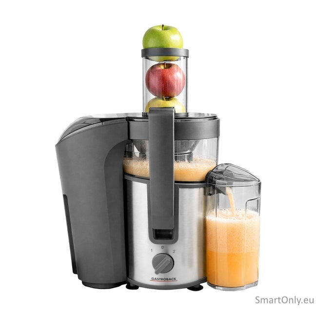Gastroback Vital Juicer Plus | 40116 | Type Centrifugal juicer | Silver/Black | 800 W | Extra large fruit input | Number of speeds 2 1