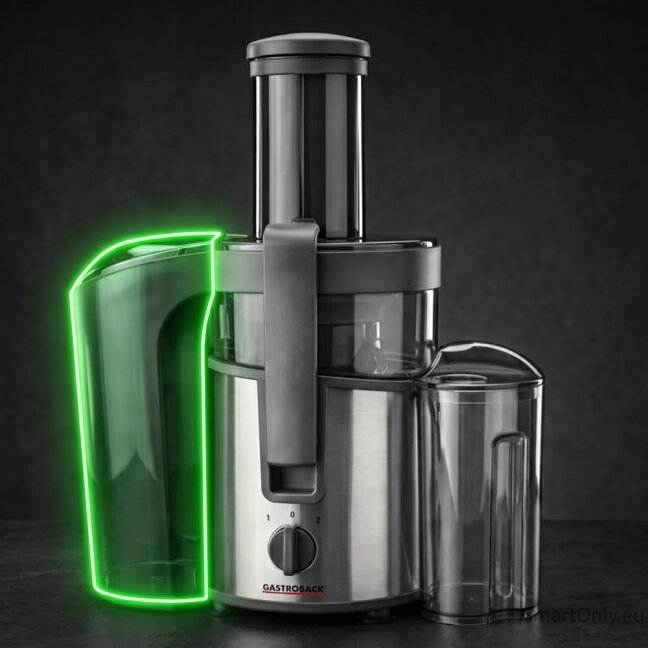 Gastroback Vital Juicer Plus | 40116 | Type Centrifugal juicer | Silver/Black | 800 W | Extra large fruit input | Number of speeds 2 8 Gastroback Vital Juicer Plus | 40116 | Type Centrifugal juicer | Silver/Black | 800 W | Extra large fruit input | Number of speeds 2 8