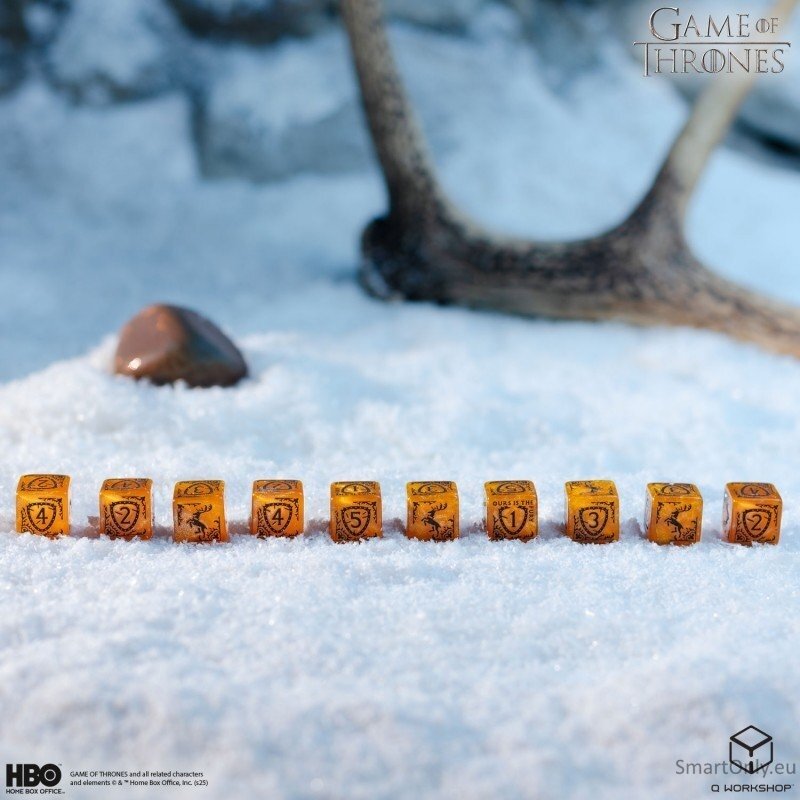 Game of Thrones. Baratheon kauliukų rinkinys 10xD6 Q-WORKSHOP 1