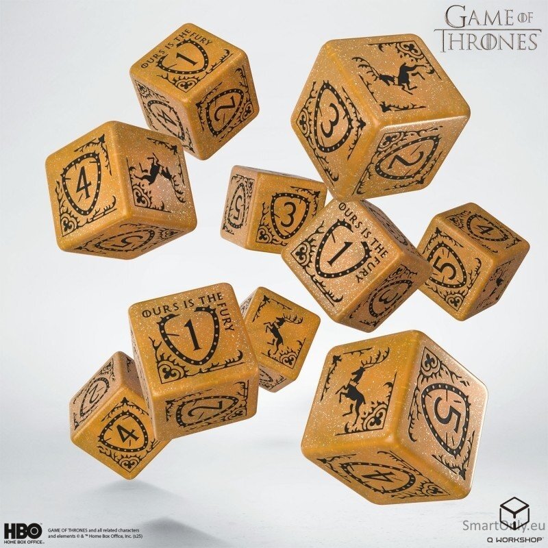 Game of Thrones. Baratheon kauliukų rinkinys 10xD6 Q-WORKSHOP 2