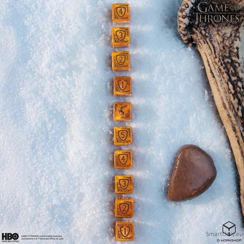 Game of Thrones. Baratheon kauliukų rinkinys 10xD6 Q-WORKSHOP 5