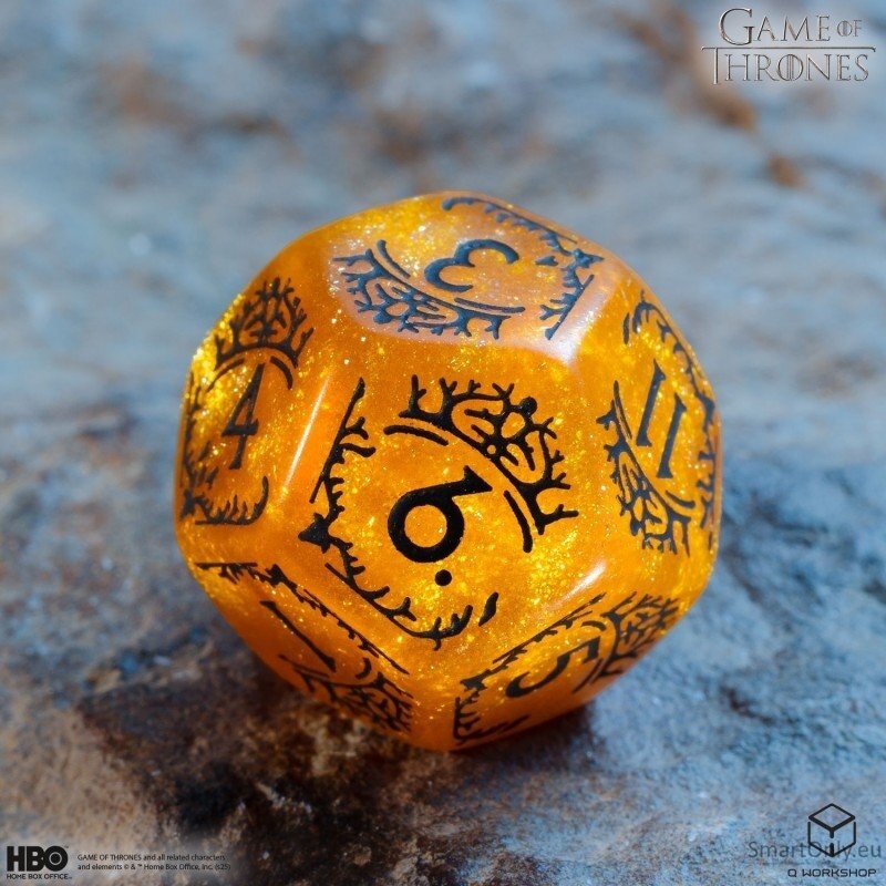 Game of Thrones. Baratheon kauliukų rinkinys Q-WORKSHOP 7 Game of Thrones. Baratheon kauliukų rinkinys Q-WORKSHOP 7