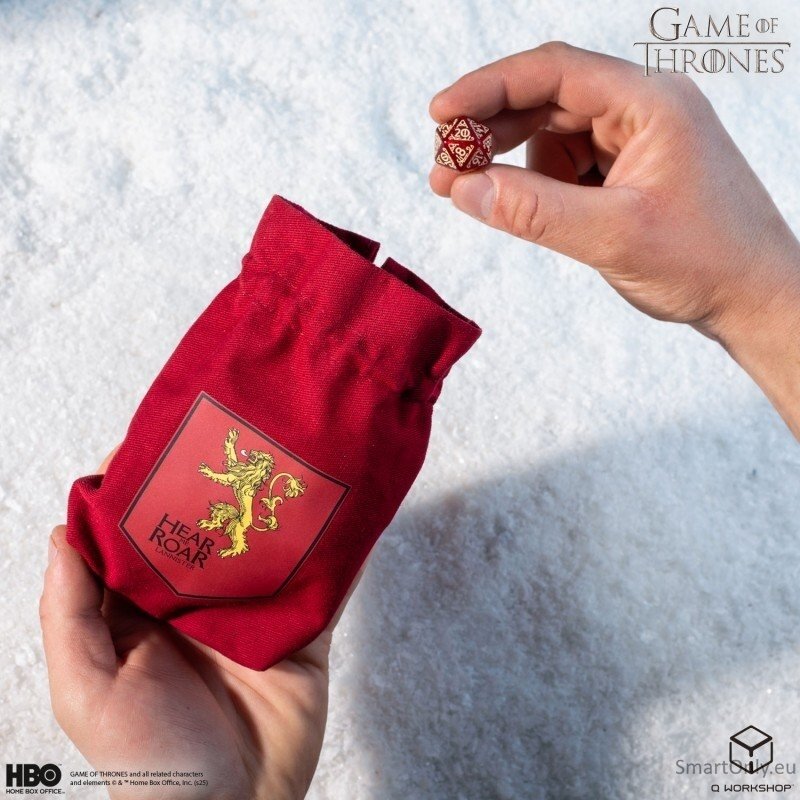Game of Thrones. Lannister kauliukų maišelis Q-Workshop 2 Game of Thrones. Lannister kauliukų maišelis Q-Workshop 2