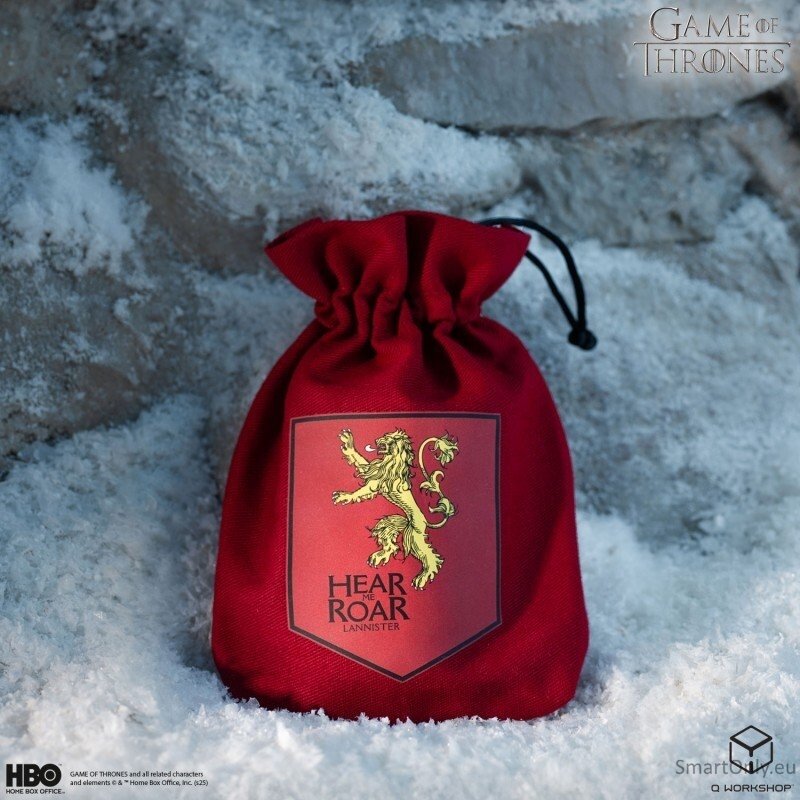 Game of Thrones. Lannister kauliukų maišelis Q-Workshop 3 Game of Thrones. Lannister kauliukų maišelis Q-Workshop 3