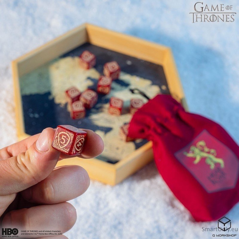 Game of Thrones. Lannister kauliukų rinkinys 10xD6 Q-WORKSHOP 4