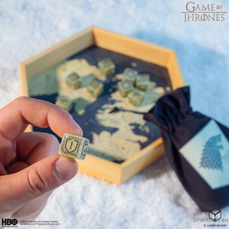 Game of Thrones. Stark kauliukų rinkinys 10xD6 Q-WORKSHOP 4 Game of Thrones. Stark kauliukų rinkinys 10xD6 Q-WORKSHOP 4