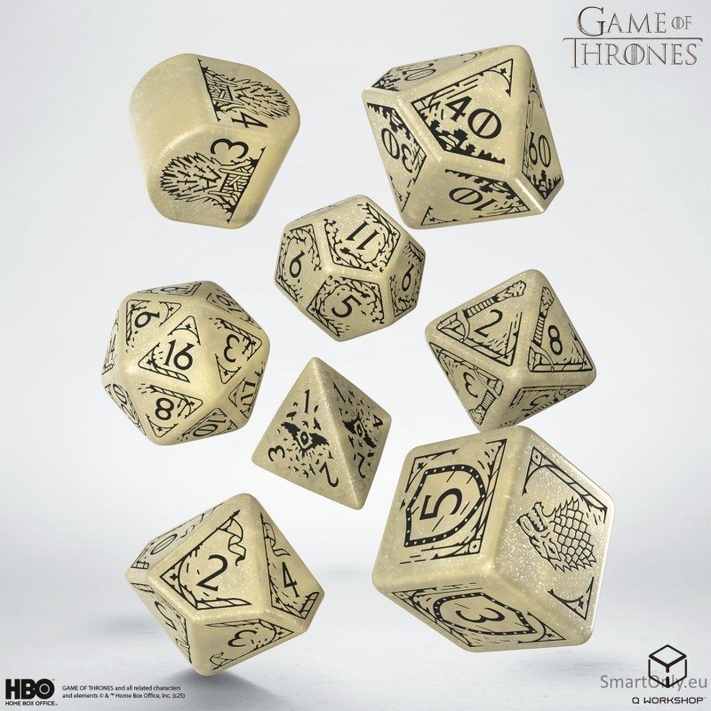 Game of Thrones. Stark kauliukų rinkinys Q-WORKSHOP 1 Game of Thrones. Stark kauliukų rinkinys Q-WORKSHOP 1