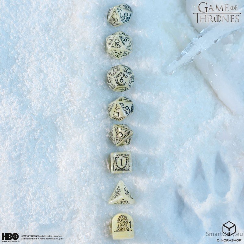 Game of Thrones. Stark kauliukų rinkinys Q-WORKSHOP 5 Game of Thrones. Stark kauliukų rinkinys Q-WORKSHOP 5