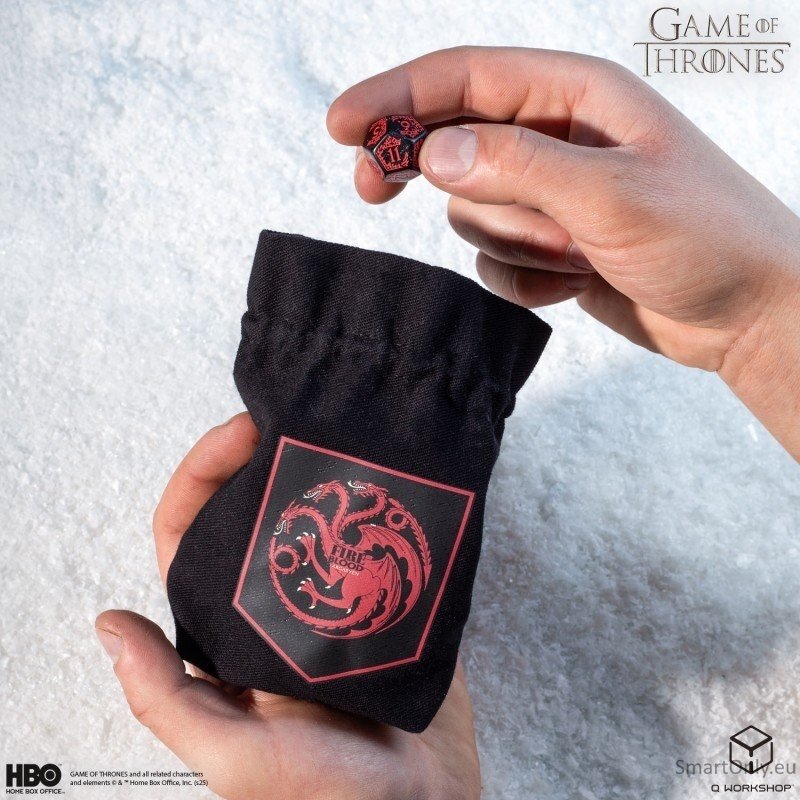 Game of Thrones. Targaryen kauliukų maišelis Q-Workshop 3 Game of Thrones. Targaryen kauliukų maišelis Q-Workshop 3