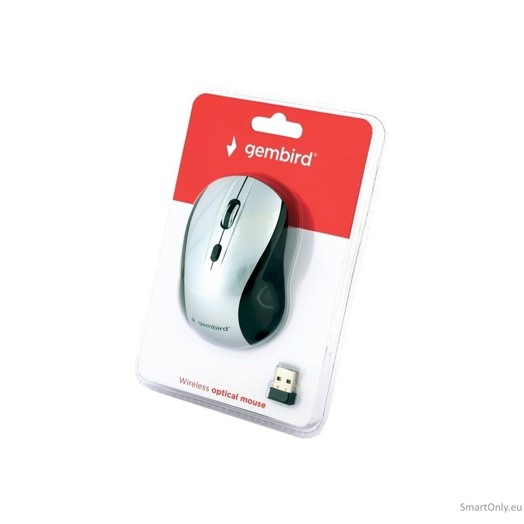 Gembird MUSW-4B-02-BS Wireless optical mouse, black/silver Gembird 4 Gembird MUSW-4B-02-BS Wireless optical mouse, black/silver Gembird 4
