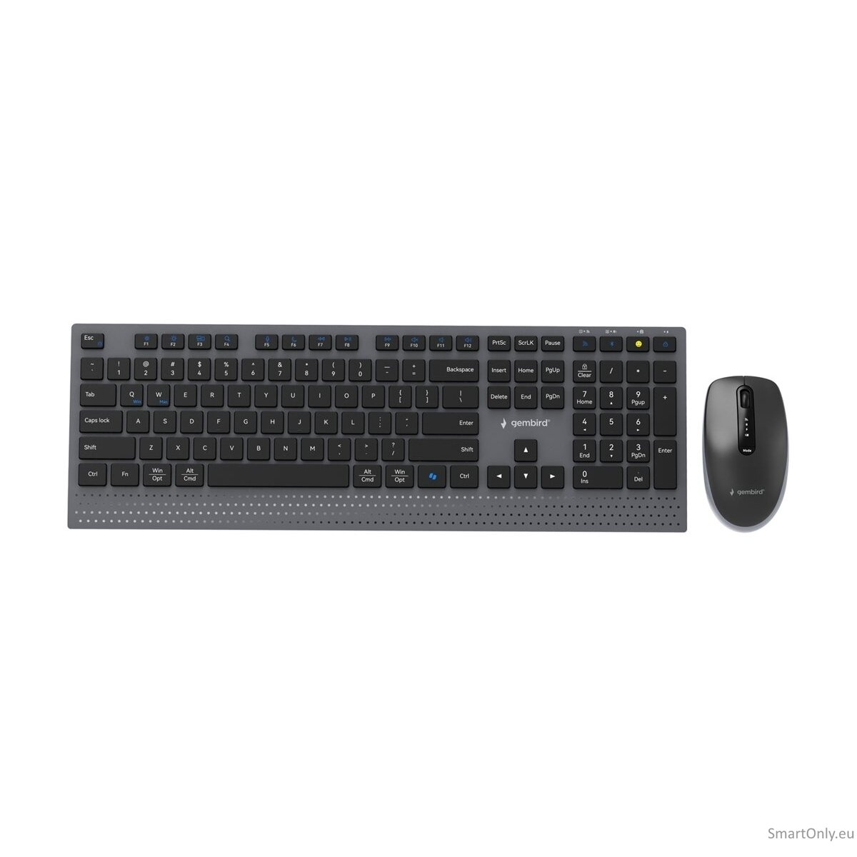Gembird KBS-WPS-02 Dual-mode slim wireless desktop set, 2.4G+BT, US layout | Gembird 2 Gembird KBS-WPS-02 Dual-mode slim wireless desktop set, 2.4G+BT, US layout | Gembird 2