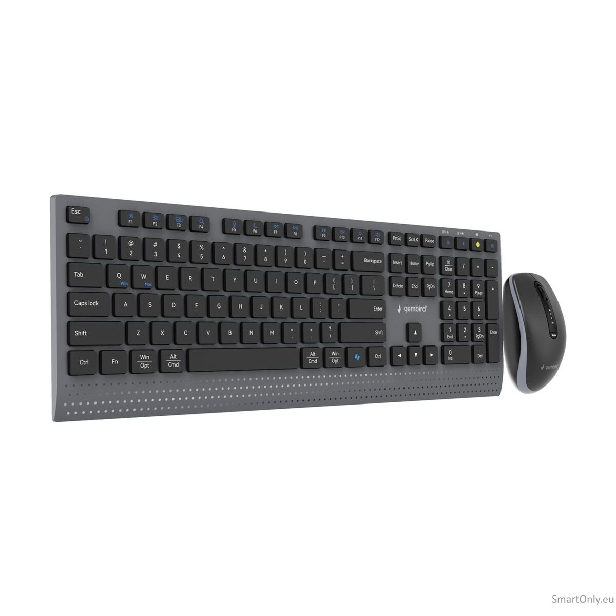 Gembird KBS-WPS-02 Dual-mode slim wireless desktop set, 2.4G+BT, US layout | Gembird 4 Gembird KBS-WPS-02 Dual-mode slim wireless desktop set, 2.4G+BT, US layout | Gembird 4