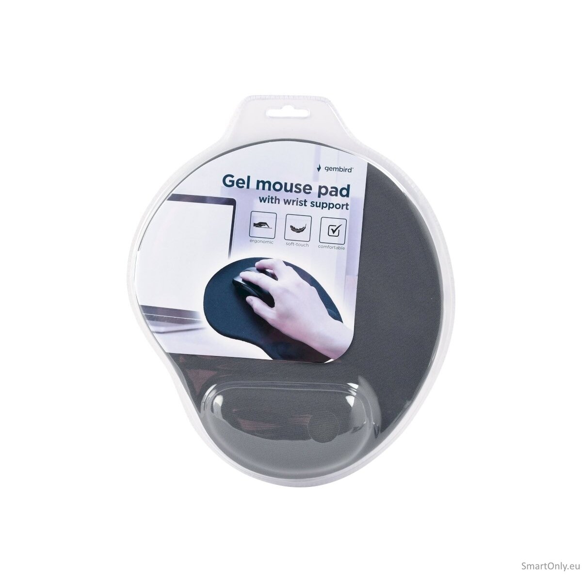 Gembird | MP-GEL-GR Gel mouse pad with wrist support, grey Comfortable | Gel mouse pad | Grey 6 Gembird | MP-GEL-GR Gel mouse pad with wrist support, grey Comfortable | Gel mouse pad | Grey 6