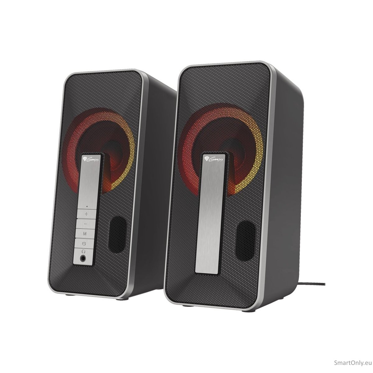 Genesis | Computer Speaker | Helium 100BT RGB | Bluetooth | Silver/Black | Gaming Speakers | Wireless connection 5