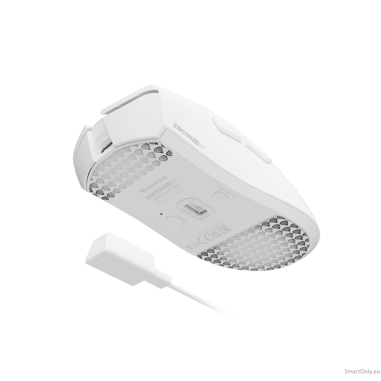 Genesis Gaming Mouse | Zircon 880 Pro 8k | Wireless | 2.4GHz, Bluetooth | White 9