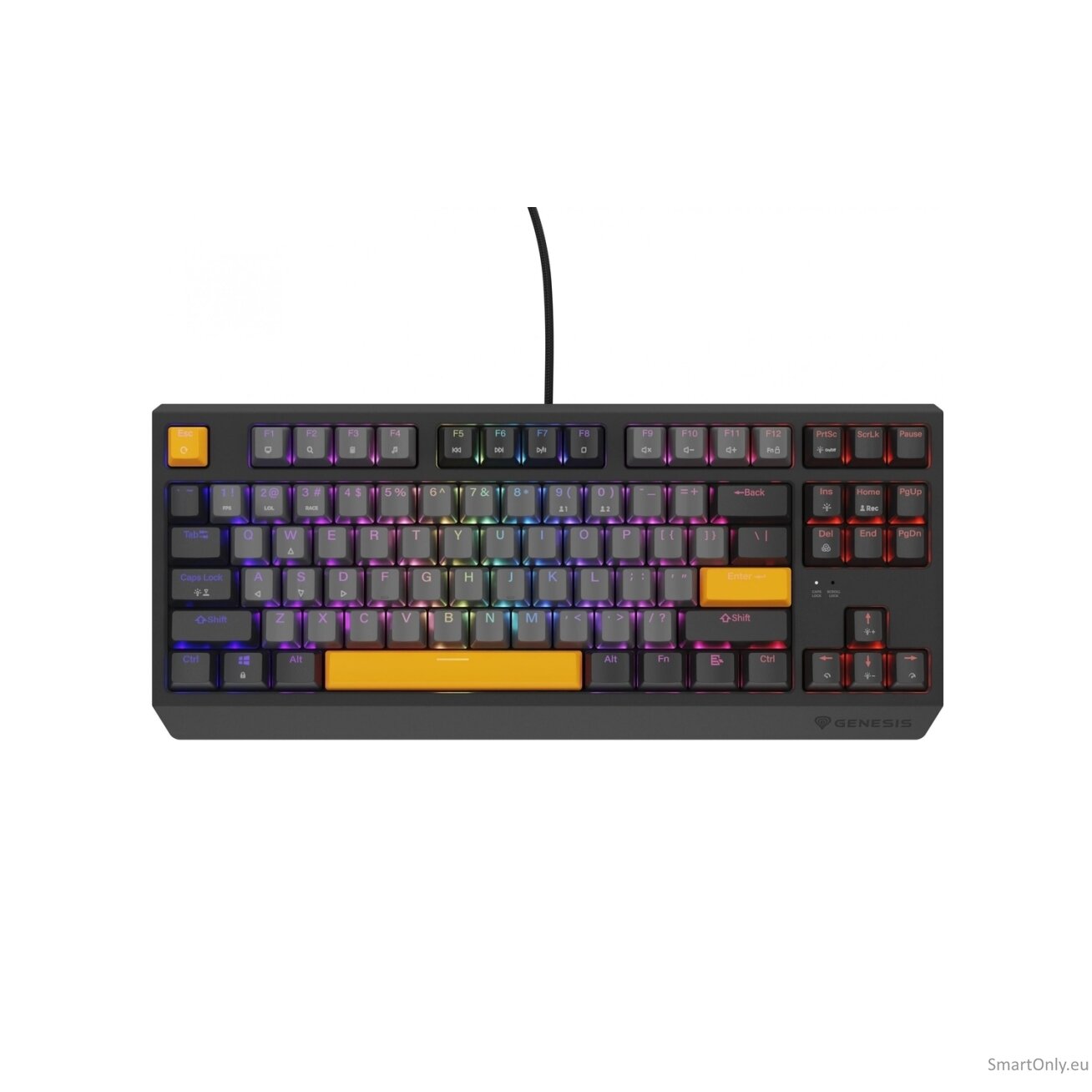 Genesis | THOR 230 | Mechanical Gaming Keyboard | Wired | US | Outemu Red | Anchor Gray Positive 1