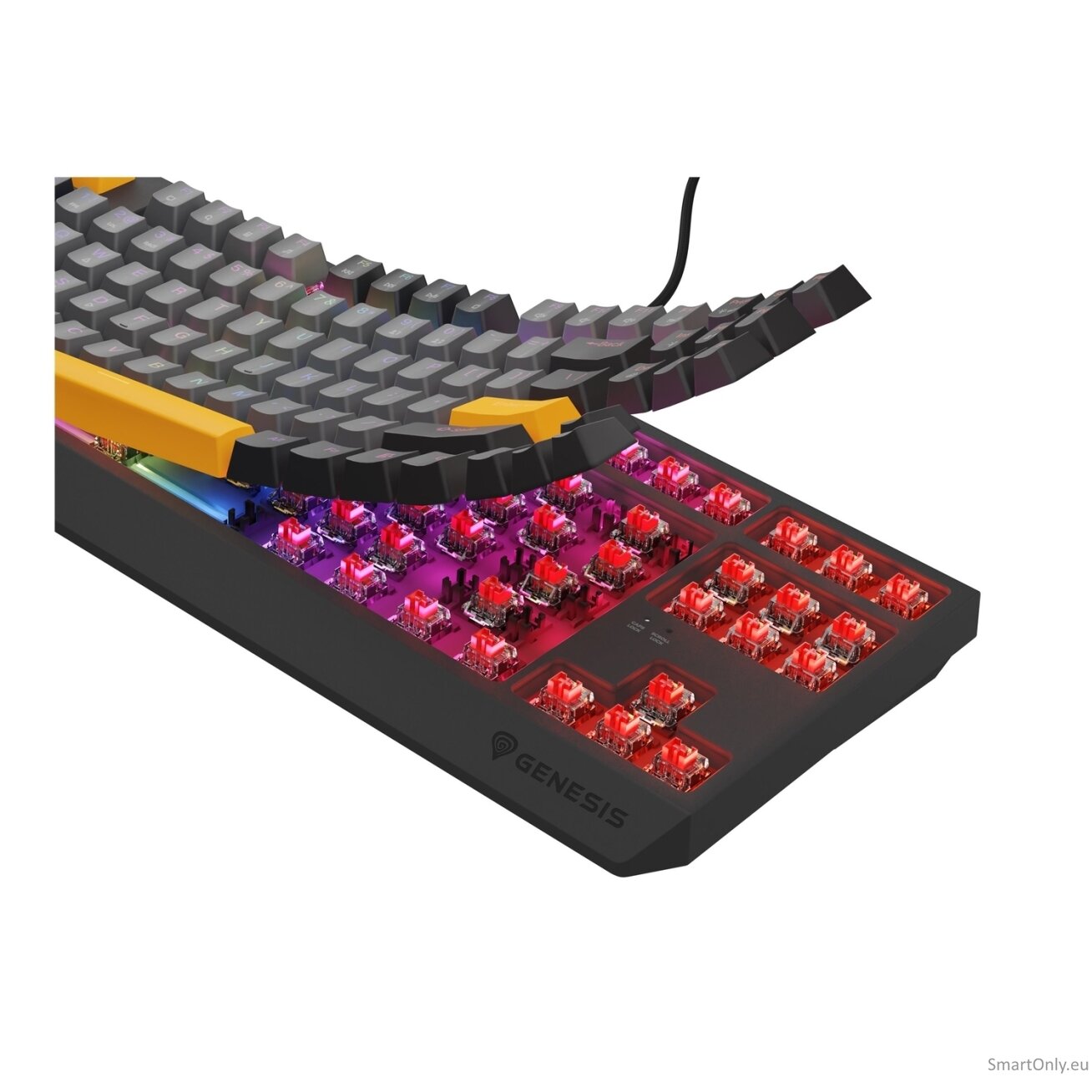 Genesis | THOR 230 TKL | Mechanical Gaming Keyboard | Wired | US | Outemu Red | Anchor Gray Negative 14