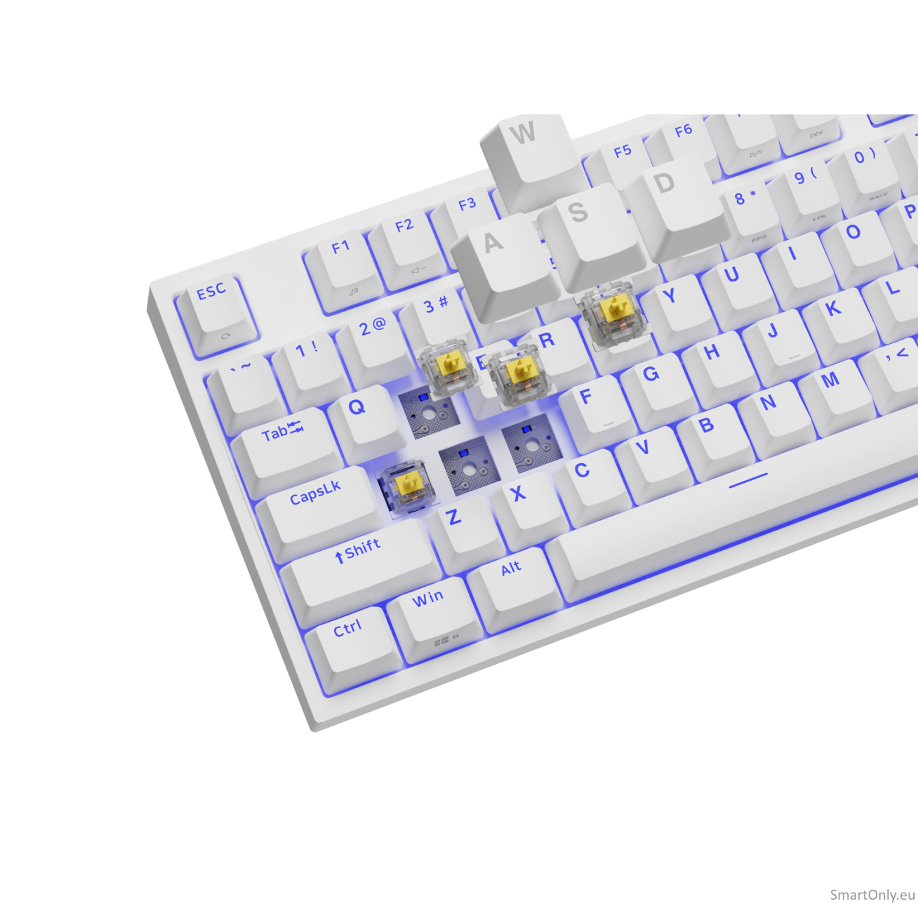 Genesis | THOR 404 TKL | Mechanical Gaming Keyboard | Wired | US | Gateron Yellow Pro | White | RGB 12