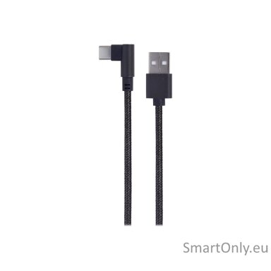 Gembird Angled USB Type-C charging and data cable CC-USB2-AMCML-0.2M 0.2 m, Black